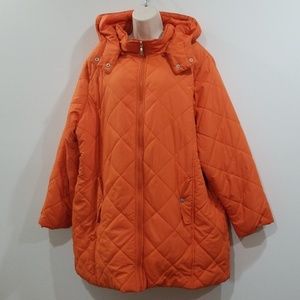 Avenue women's orange puffer coat size 22/24